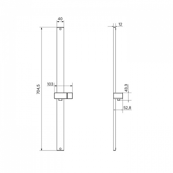 Стойка для душа, хром, Optima Home, IDDIS, OPH70C0i17