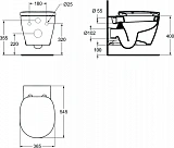 Унитаз подвесной с инсталляцией Ideal Standard W880101