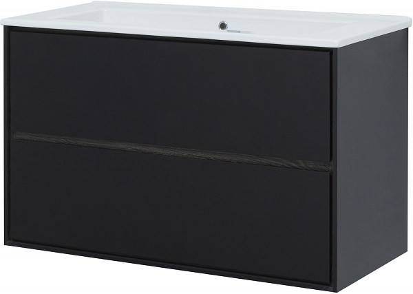 Тумба под раковину Aquanet Милан 105 черный глянец 00316690