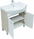 Тумба под раковину Aquanet Донна 80 белый дуб/белый (2 дверцы) 00274170