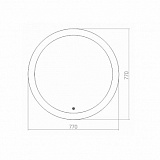 Зеркало AZARIO Перла круглое, сенсорный выключатель (ФР-00000847)