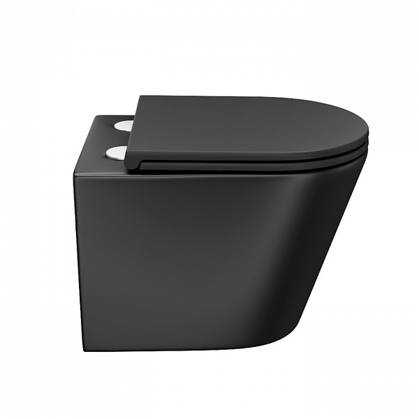 Унитаз подвесной безободковый, чёрный матовый, Calipso, IDDIS, CALR3BMi25