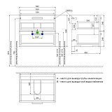 Тумба подвесная, белая, 60 см, Brick,  IDDIS, BRI60W0i95. Подходит умывальник: 0106000i28
