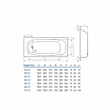 Ванна стальная "Koller Pool" 1600x700