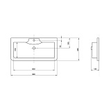 Раковина под тумбу Акватон - СИЕНА 90 1A704031SN010