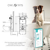 Инсталляция для подвесного унитаза Hasvik (Хасвик) с кнопкой Nikel, материал ABS пластик, 5 в 1