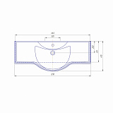 Мебельная раковина Классик 120