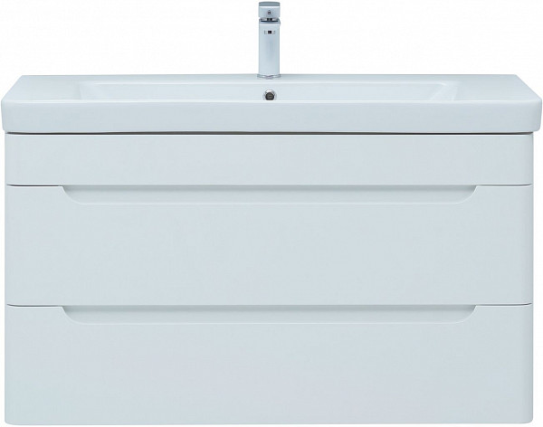 Тумба под раковину Aquanet София 105 белый глянец (2 ящика) 00274116