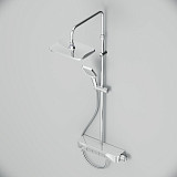 F078F700 Func, душ.система: см-ль-полка д/ванны/душа, душ.штанга, верхн. душ квадр., ручн.душ, хром
