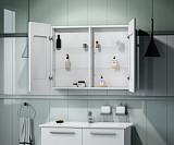 Зеркало-шкаф Континент "Allure Led" 1000х800 с датчиком движения, розеткой