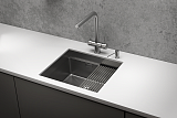 KS-5045U, СТАЛЬ САТИН, стальная кухонная мойка KITCHEN SPACE
