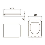Крышка-сиденье Point Ника PN46082, дюропласт, микролифт для унитаза, белая