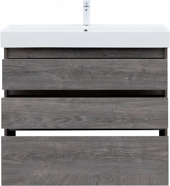 Тумба под раковину Aquanet Nova Lite 100 дуб рошелье (3 ящика) 00302479