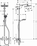 Душевая система Hansgrohe Crometta Е 240 1jet Showerpipe 27271000