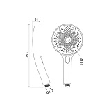 Лейка для душа, черная, SpaHome, IDDIS, SPA3F0Bi18