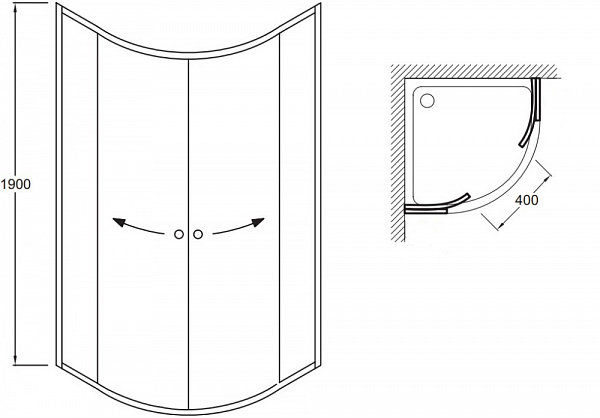 Душевой уголок Jacob Delafon Serenity E14R80-GA