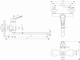 Смеситель для ванны c длинным изливом Bravat Drop-D F648162C-01A