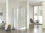 Душевое ограждение Azario EDMONTON 1000х1000х2000, БЕЗ ПОДДОНА, распашная дверь, 8 мм, профиль хром