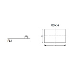 Столешница для раковины Kerama Marazzi Plaza 80 см PL4.DD500600R\80