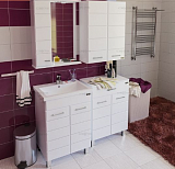 Зеркальный шкаф Омега 60, свет, левый Санта 107003