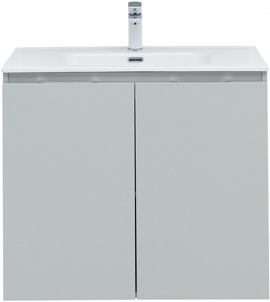 Тумба под раковину Aquanet Алвита New 80 2 дверцы, серый 00277528