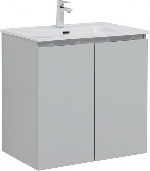 Тумба под раковину Aquanet Алвита new 70 2 дверцы, серый 00303903