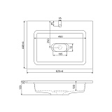 Умывальник мебельный 60 см, 450, IDDIS, 4506000i28