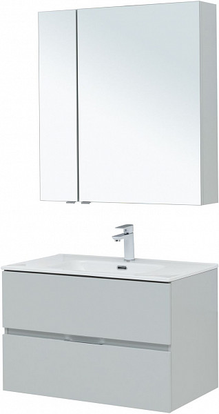 Мебель для ванной Aquanet Алвита New 80 2 ящика, серый 00274204