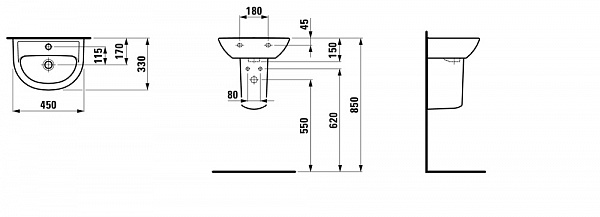 Полупьедестал Laufen Pro 8.1995.2.000.000.1