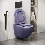 Унитаз GR-4411LIMS Color (550*365*395) ФИОЛЕТОВЫЙ МАТОВЫЙ подвесной БЕЗОБОДКОВЫЙ