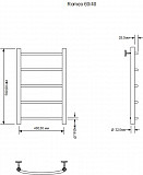 Полотенцесушитель электрический Aquanet Romeo 60х40 Тэн справа 00281985