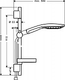 Душевой гарнитур Hansgrohe Raindance Select 150 3iet 27803400 90 см