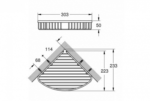 Полка-корзина Grohe BauCosmopolitan 40663001 Хром