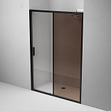 W90G-140-1-195BBr Gem Solo Дверь душевая 140х195, стекло бронзовое, профиль черный матовый