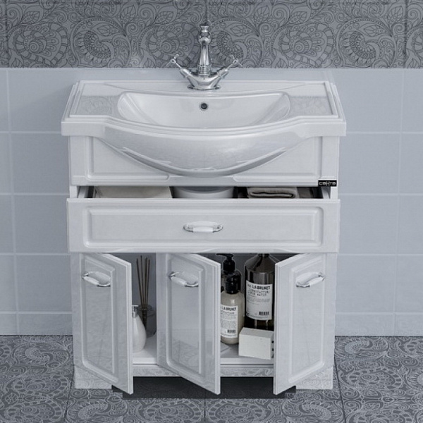 Тумба под раковину Монарх 80 на цоколе Санта 700126