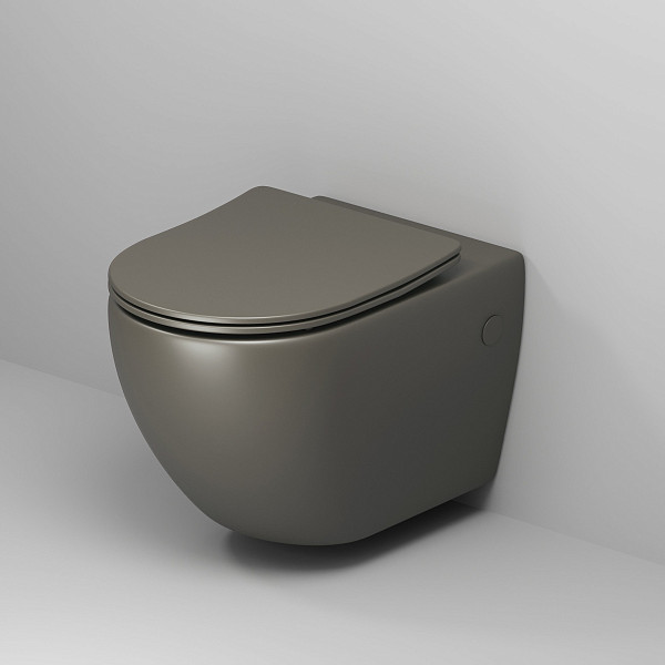 Унитаз GR-4411GSMS Color (550*365*395) ХАКИ МАТОВЫЙ подвесной БЕЗОБОДКОВЫЙ