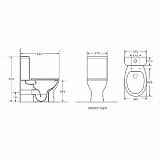 Унитаз напольный Azario Ancona 645*370*765 с бачком и сидением микролифт (AZ-2012)