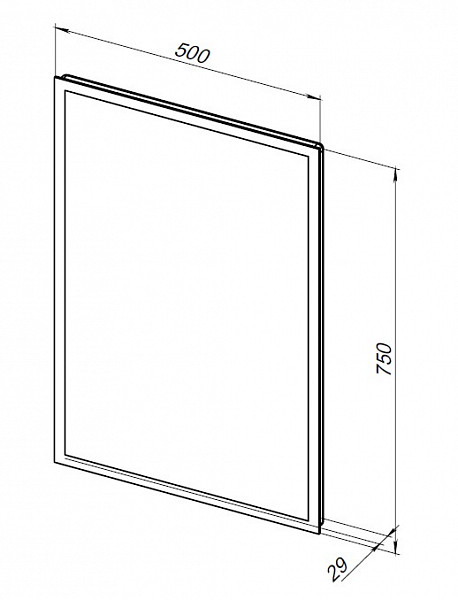 Зеркало Aquanet Оптима 50 белый матовый 00288962