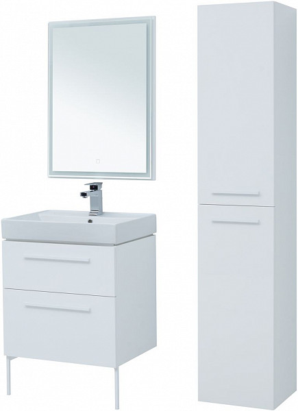 Тумба под раковину Aquanet Nova 60 белый (2 ящика) 00242279