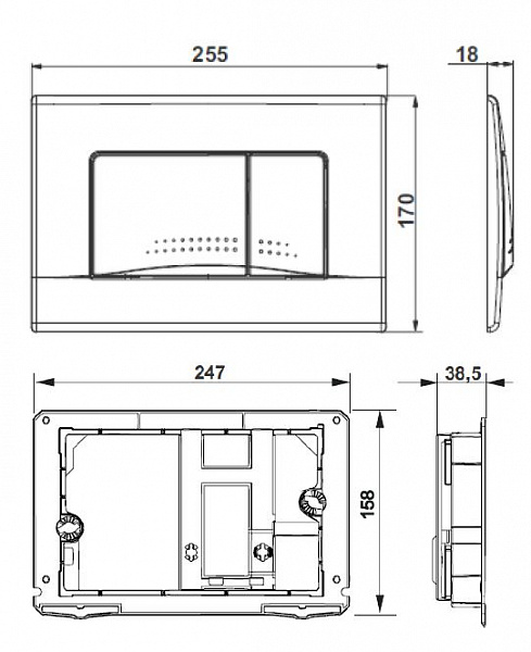 Клавиша для инсталляции Roca Active Pl 32 8901130B1