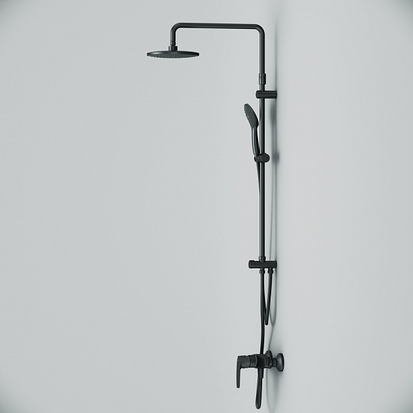 F42890A24 Gem набор 2в1: см-ль д/душа, верхний душ d 220 мм, ручн.душ 110 мм, 1 ф-ция, душевая штанг