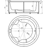 Акриловая ванна Aquatek  Аура 180x180 AUR180-0000033