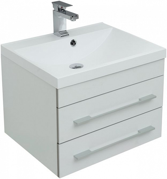 Тумба под раковину Aquanet Верона 58 New белый матовый 00272423