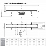 Душевой лоток Pestan Confluo Frameless Line 850 Black Glass