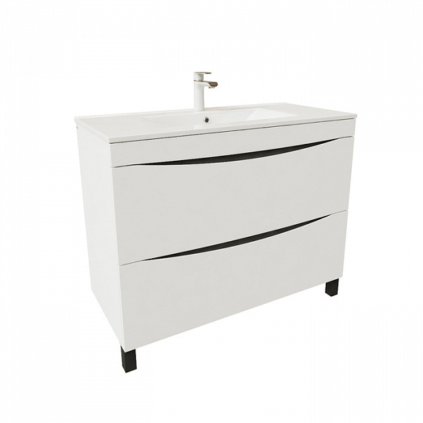 Тумба напольная, белая, 100 см, Cloud, IDDIS, CLO10WFi95. Подходит ум. 0131000i28