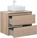 Тумба под раковину Aquanet Nova Lite 75 дуб крафт (2 ящика) 00287902