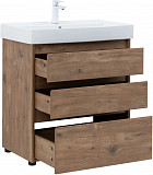 Тумба под раковину Aquanet Nova Lite 75 дуб рустикальный (3 ящика) 00302474