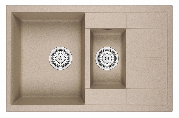 Мойка кухонная Granula прямоугольная кварц 7802, ПЕСОК