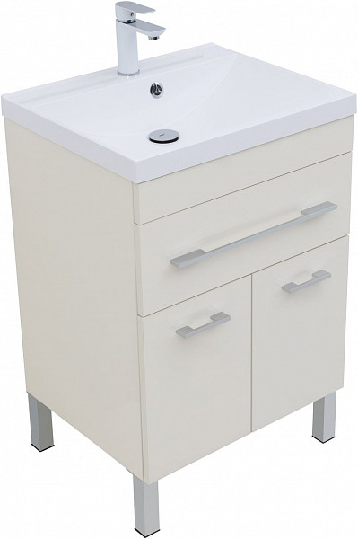 Тумба под раковину Aquanet Верона 60 крем (1 ящик, 2 дверцы) 00304535