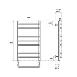 Полотенцесушитель водяной Point Нептун PN09158 П7 500x800, хром